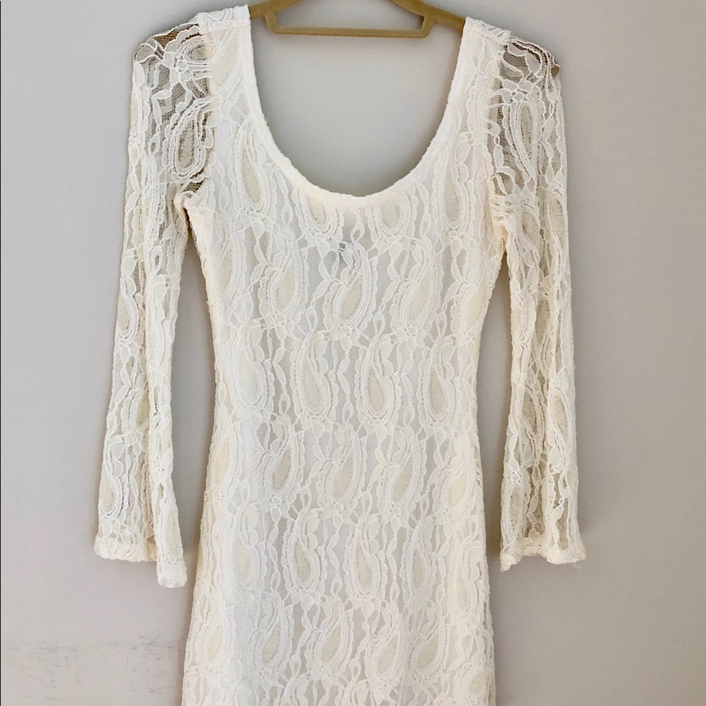 Lace Ivory Cocktail Dress